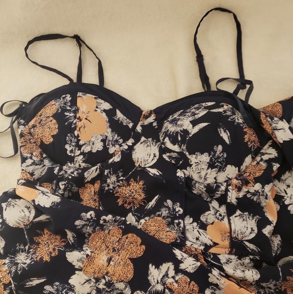 Spaghetti Strap Floral Pant Romper